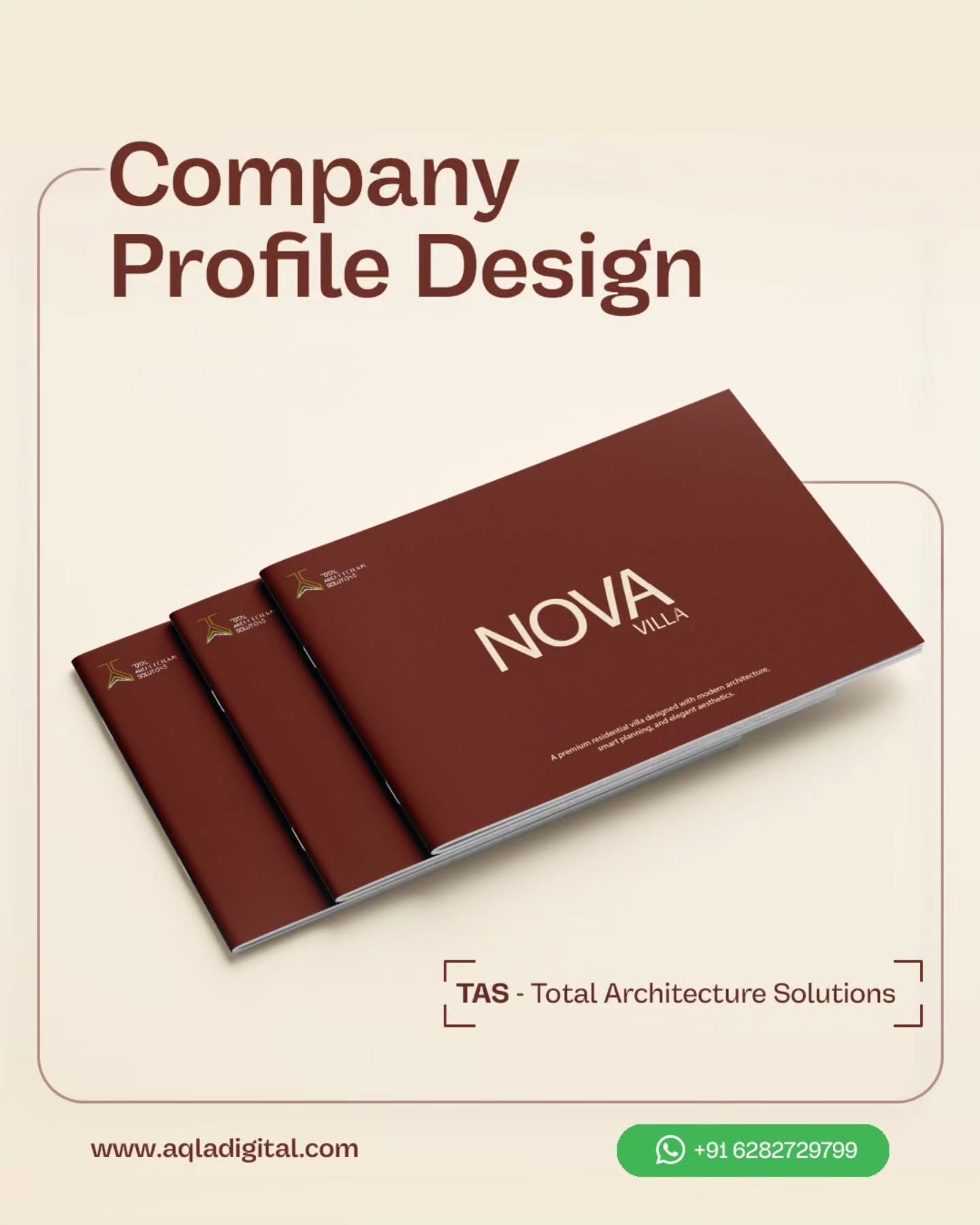Company profile and brochure design for Total Architecture Solutions